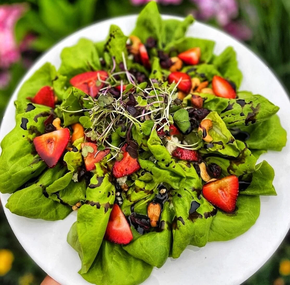 Fresh summer strawberry salad